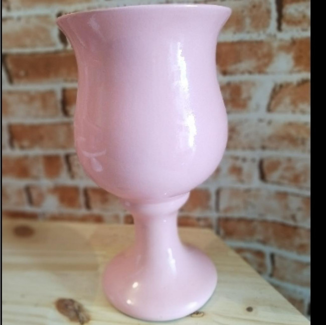 VASO DE LOUÇA  ROSA MOD 2 (UNID)