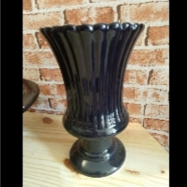 VASO DE LOUÇA PRETO