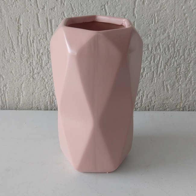 VASO PIRAMIDE ROSA