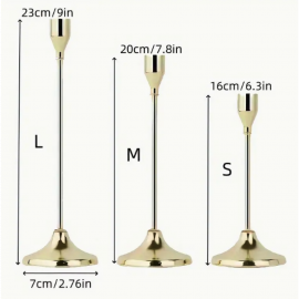 Castiçal dourado grande L 23cm