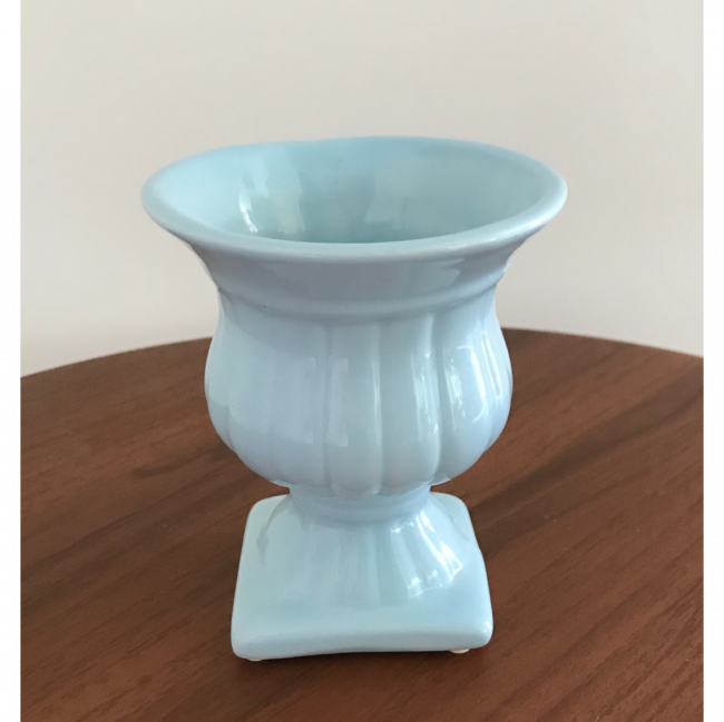Cachepot cerâmica azul candy PP