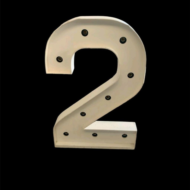 Numero 2 Grande sem lâmpadas