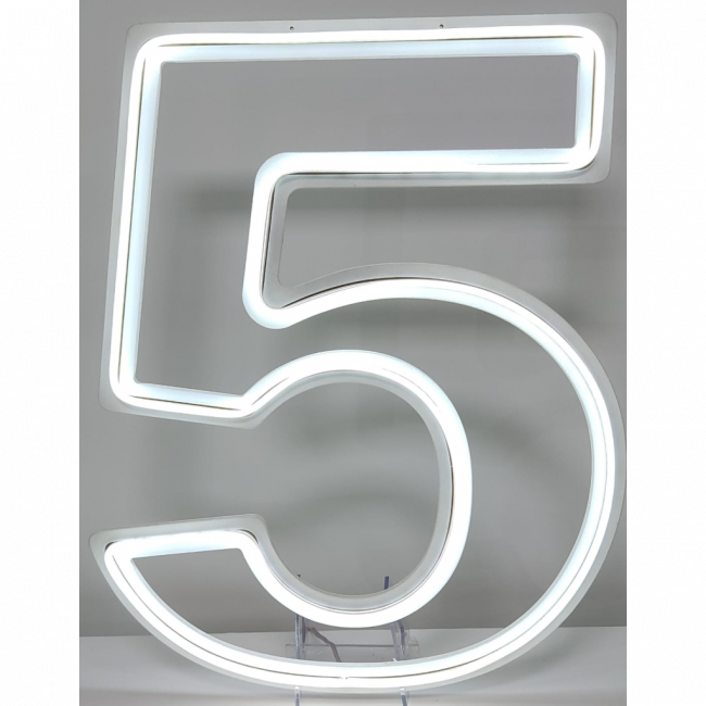 Número 5 de chão LED (quente)