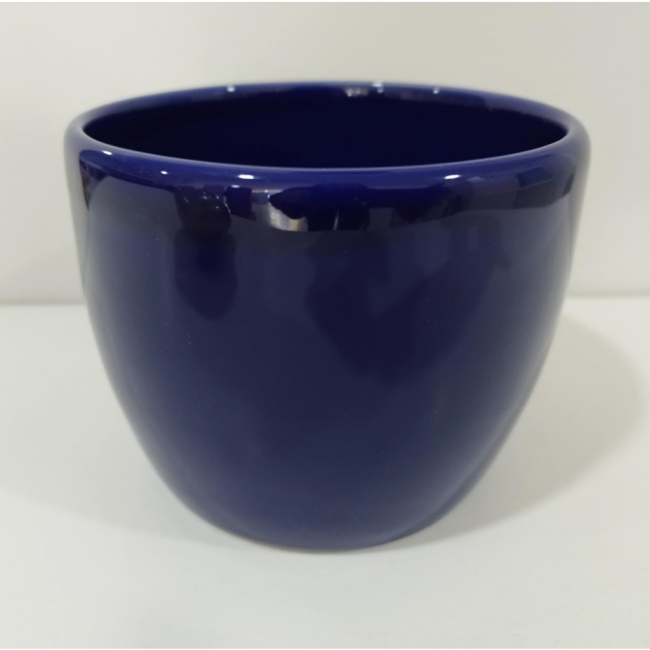 vaso cachepo azul cobalto cerâmica