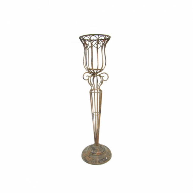 PORTA VELA DE CHÃO FERRO MÉDIO (D 14 CM | A 67 CM)