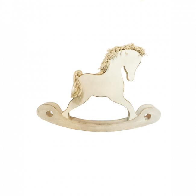 CAVALINHO BABY MADEIRA BRANCO TAM G (C 34 CM | L 4 CM | A 23 CM)