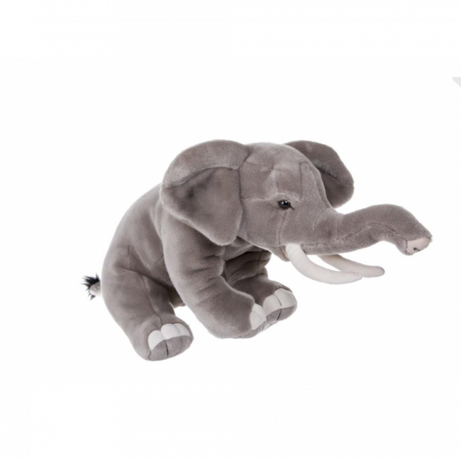 ELEFANTE SAFARI PELÚCIA CINZA GRANDE (C 65 CM | L 24 CM | A 27 CM)