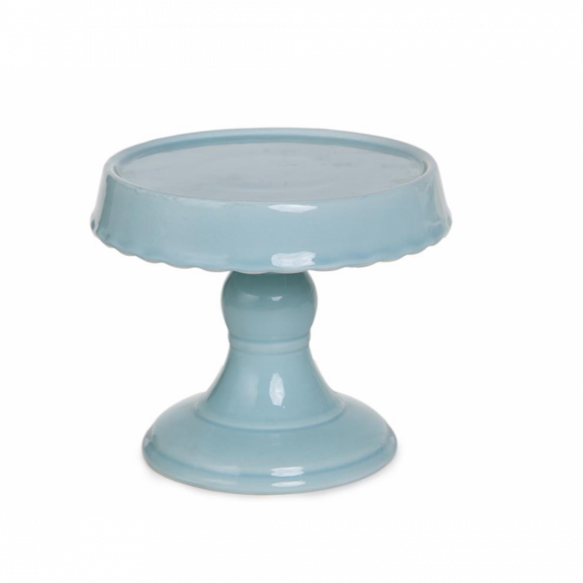 PORTA CUPCAKE CANDY COLOR ONDULADO P/ BAIXO CERÂMICA AZUL TURQUESA TAM M (D 14 CM | A 11 CM)