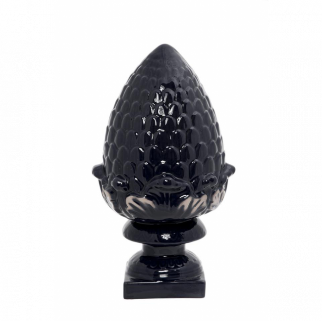 PINHA RESINA PRETO MÉDIA (D 13 CM | A 34 CM)