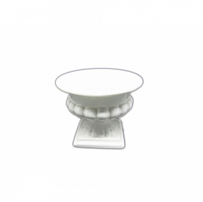 VASO TAÇA GOMOS CERÂMICA BRANCO (D 24 CM | A 19 CM)