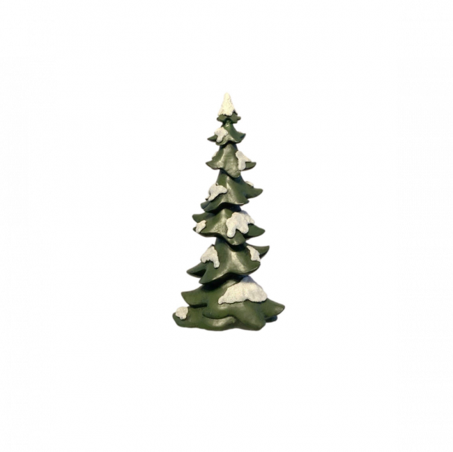 ÁRVORE DE NATAL RESINA E GLITTER VERDE PEQUENA (C 16 CM | L 10 CM | A 34 CM)