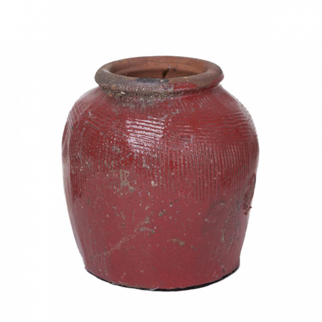 VASO VIETNAMITA BARRO VERMELHO (D 23 CM | A 26 CM)