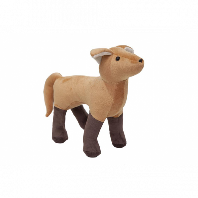 LOBO GUARA PELÚCIA BEGE E MARROM TAM P (C 32 CM | L 8 CM | A 24 CM)