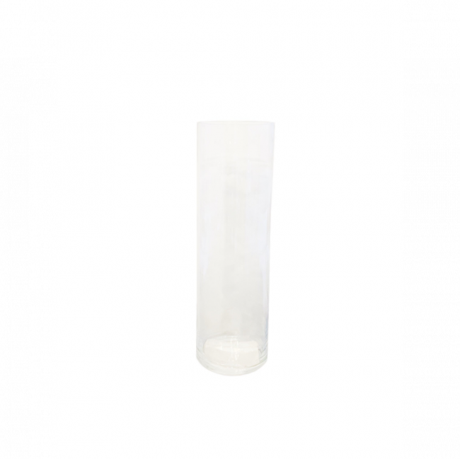 VASO CILÍNDRICO VIDRO REFORÇADO TRANSPARENTE (D 25 CM | A 80 CM)