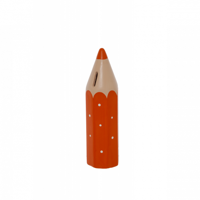 LÁPIS DE COR CERÂMICA LARANJA (D 7 CM | A 26 CM)