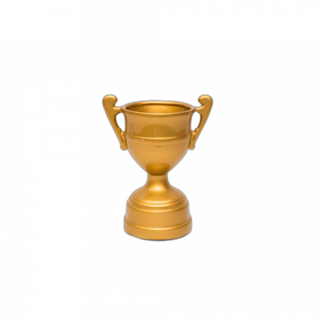 trofeu taça de louça