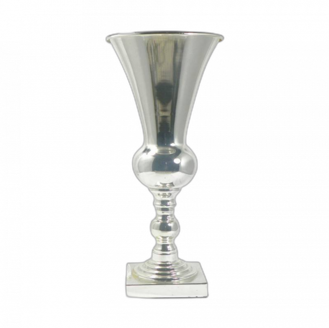 vaso metal cone prata