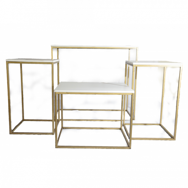 Conjunto Mesa Modular Dourado