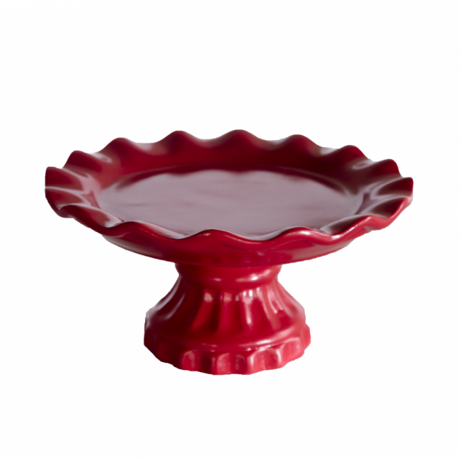 Suporte de Doces Vermelho Baixo de porcelana