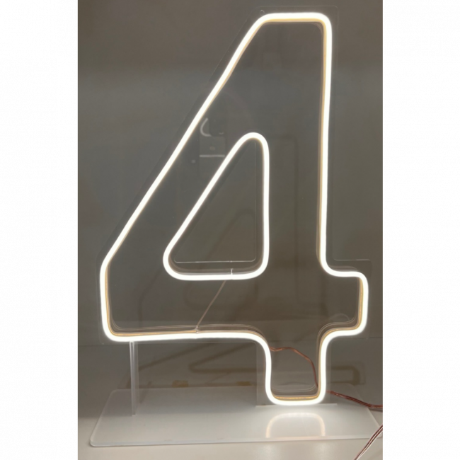Número Led 4 Branco frio 60 cm