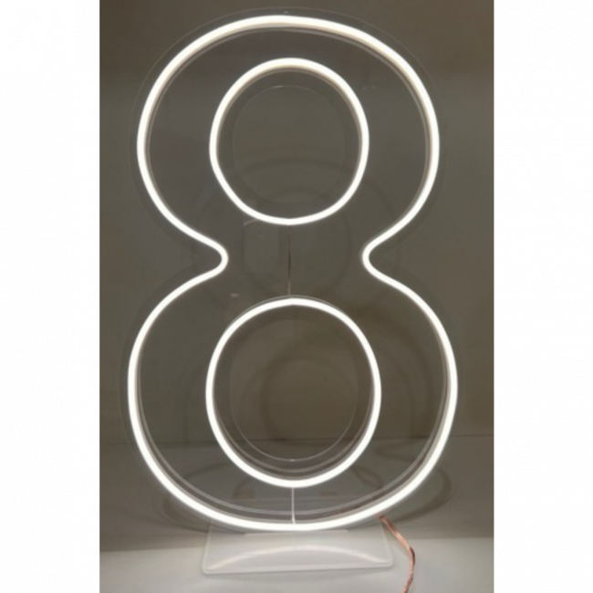 Número Led 8 Branco frio 60 cm