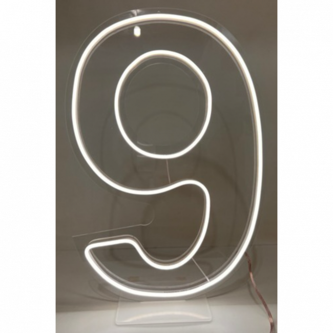 Número Led 9 Branco frio 60 cm