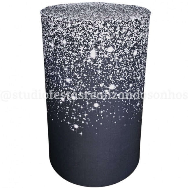CILINDRO G GLITTER PRETO