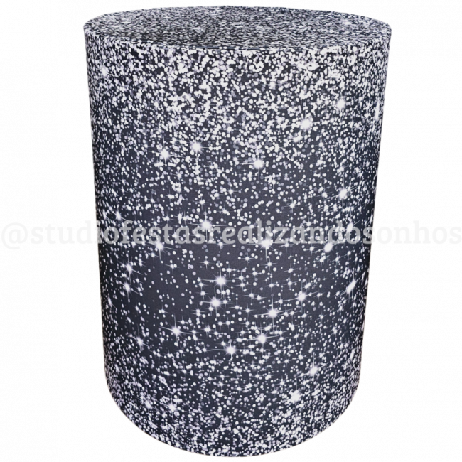 CILINDRO M GLITTER PRETO
