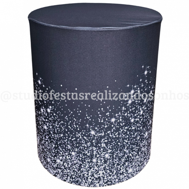 CILINDRO P GLITTER PRETO