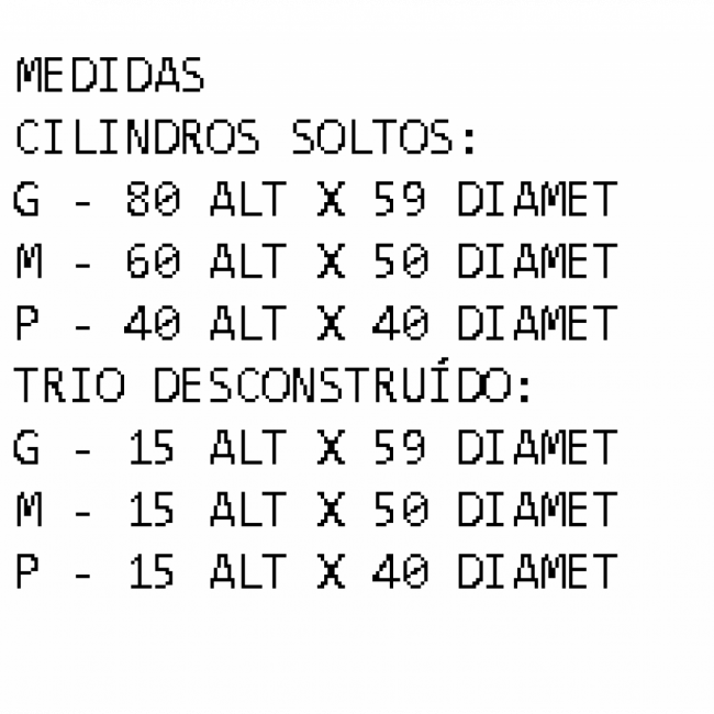 Kit Mesa Bolo 6 Cilindros Orgânicos - GG