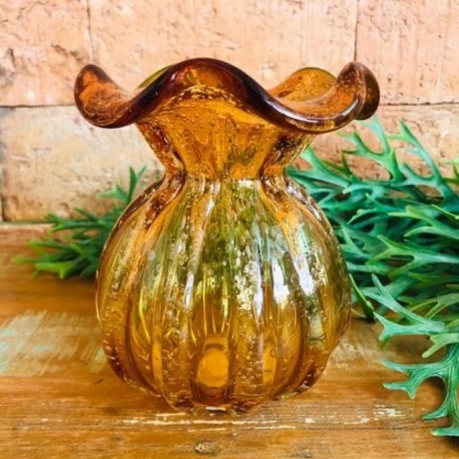 Vaso murano âmbar