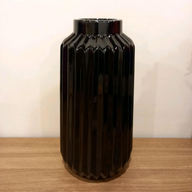 VASO GEOMETRICO G PRETO
