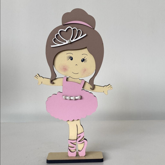 Display Bailarina com Coroa 3d