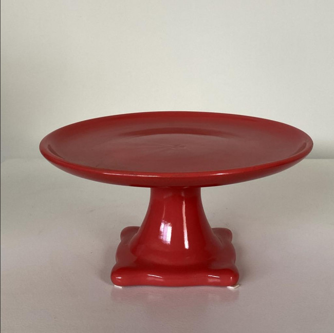 Suporte Redondo com Base Quadrada Cerâmica