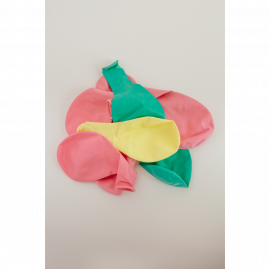 10 BALÕES NAS CORES DA DECORAÇÃO PARA SUPORTE