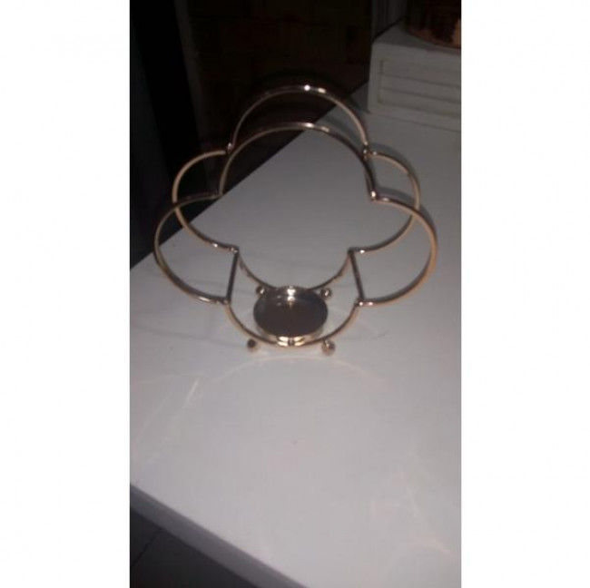 suporte bronze e vidro porta vela MENOR