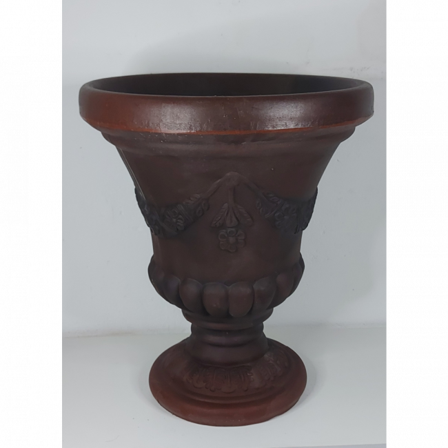 VASO POLIETILENO MARROM 55cm