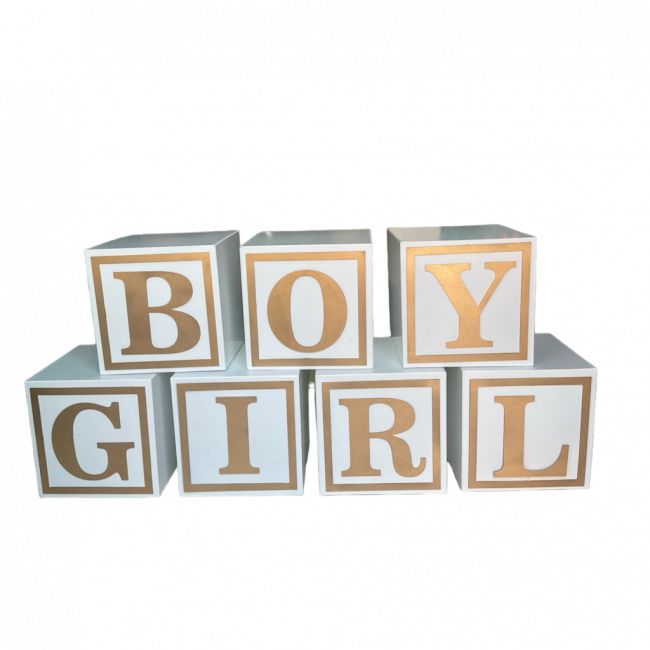Caixa cubo Boy / Girl 30x30 cada