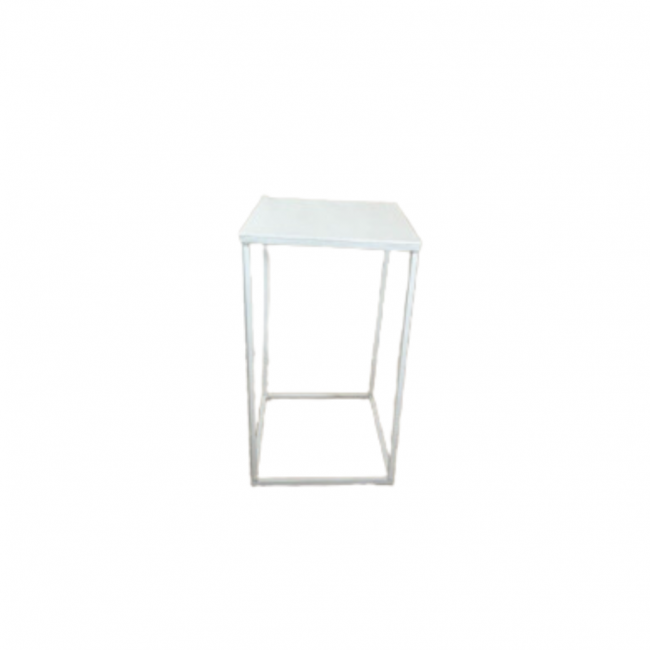 Mesa pé de ferro branca - 60cm de Altura