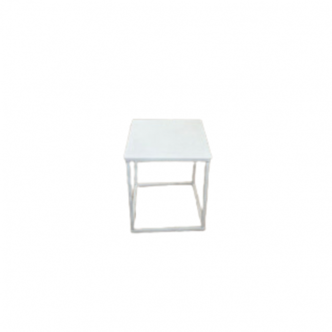 Mesa pé de ferro branca - 40cm de altura