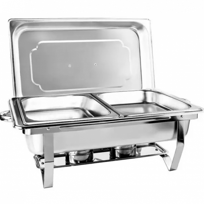 Rechaud Inox com 2 Cubas de 3 L cada
