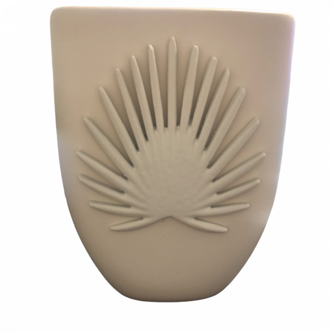 VASO PALMEIRA BEGE M (22A X 17L)
