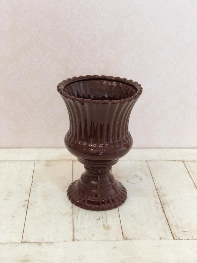 Vaso Romano Médio Marrom - D18 x A26