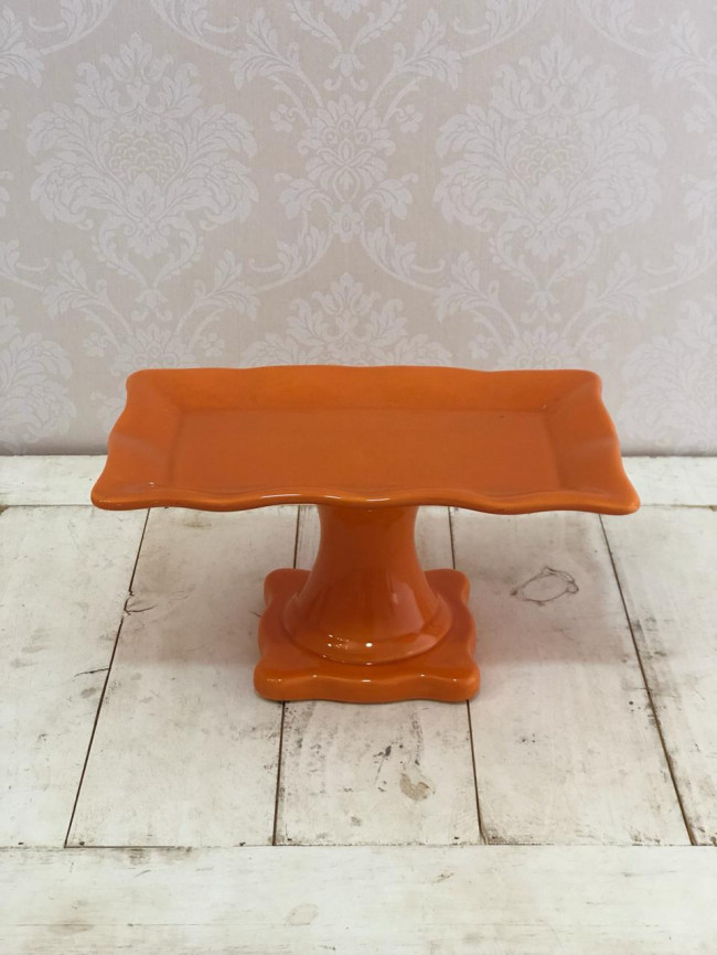 Suporte Doce Babado Ret. Laranja - C 27 x L 16 x A 14