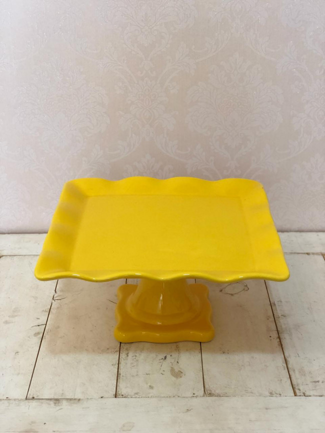 Boleira Babado Quad. Amarela - C28 x L28 x A15