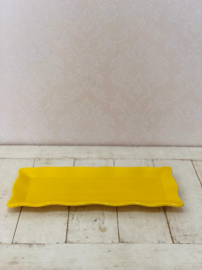 Bandeja Doce Babado Ret. Amarelo - C37 x L16 x A2