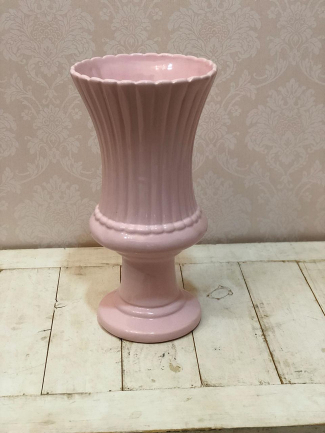 Vaso Romano Alto Rosa - D 18 x A 36