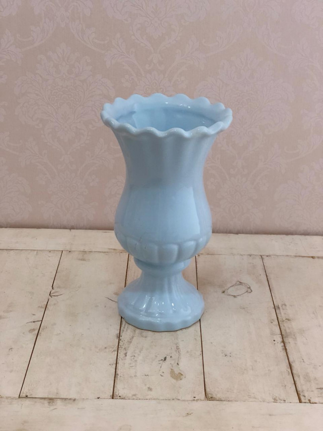Vaso Babado Médio Azul baby - D15 x A26