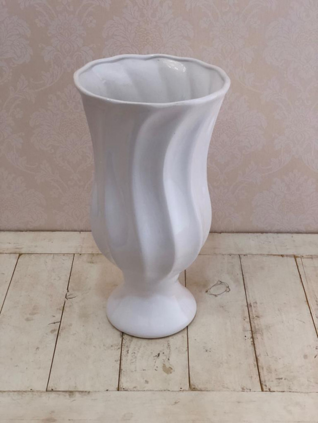 Vaso Flor Alto Branco - D21 x A39