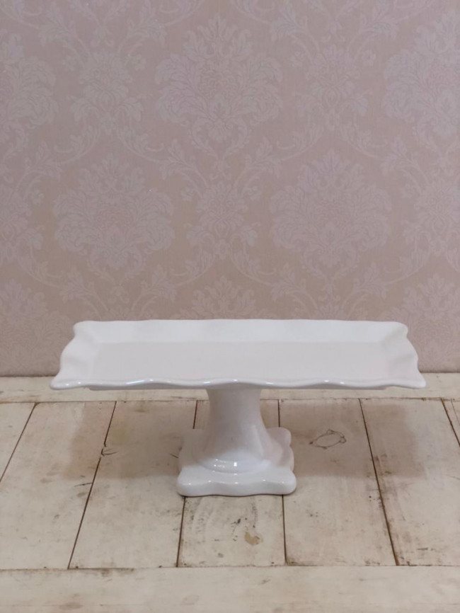 Suporte Doce Babado Grande Ret. Branco - C 37 x L 16 x A 14